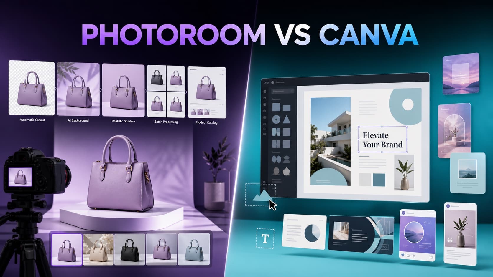Photoroom vs Canva：电商商品图与通用设计平台怎么选？