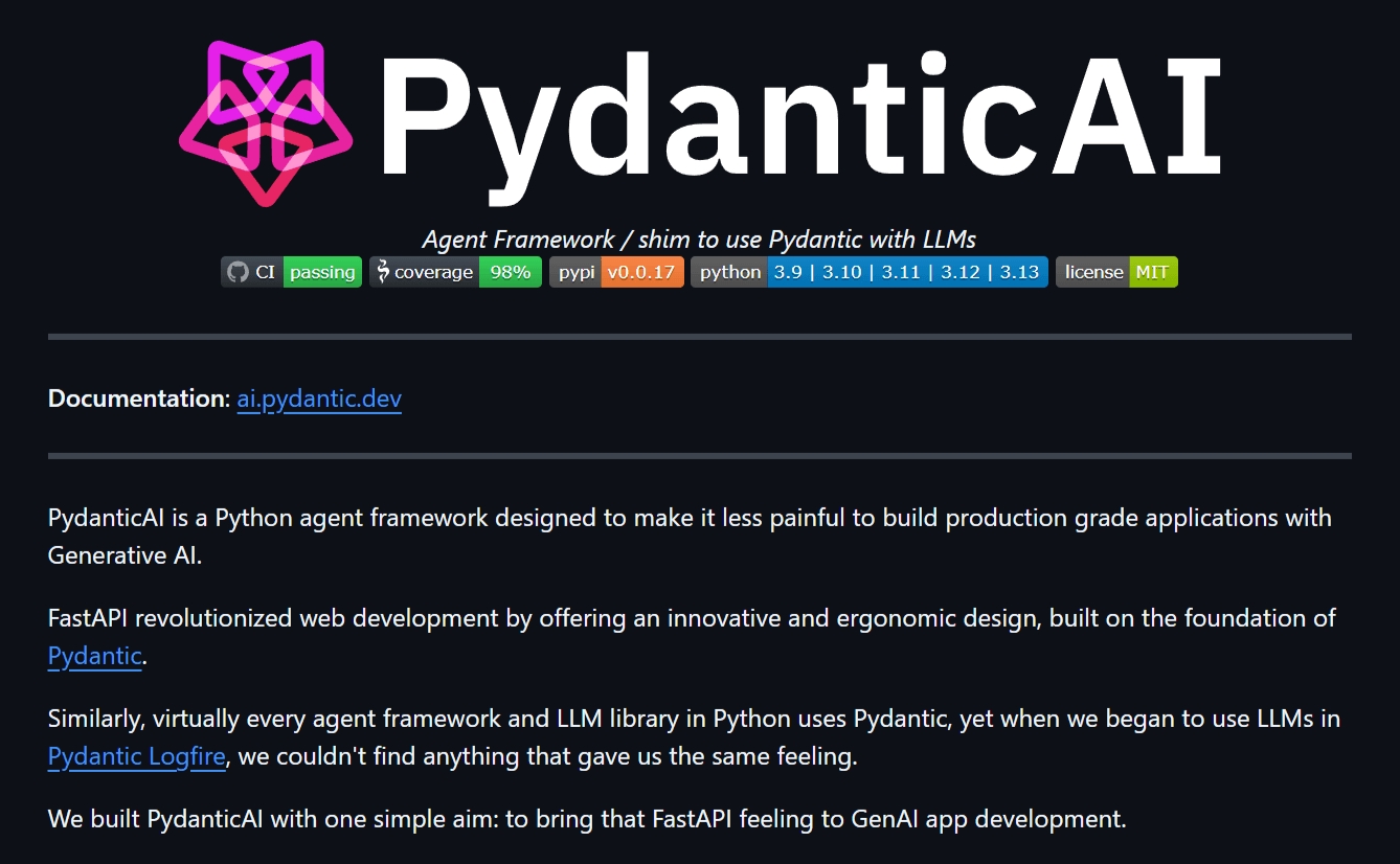 pydantic-ai 预览图