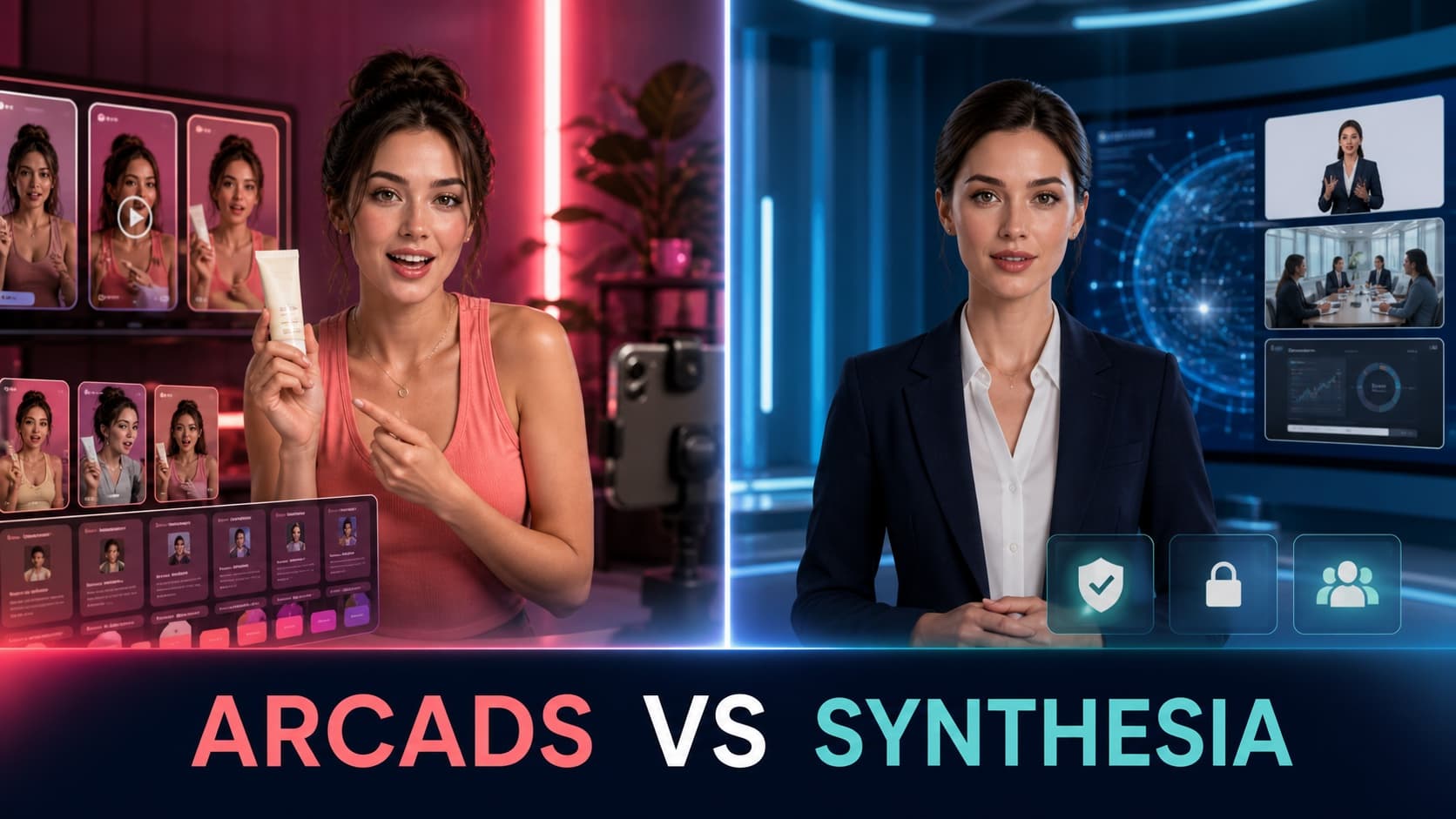 Arcads vs Synthesia：效果广告 UGC 和企业数字人视频怎么选？